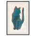 Wall Poster Feline Moods - abstract two-color cat on light beige background 129610 additionalThumb 19