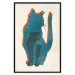 Wall Poster Feline Moods - abstract two-color cat on light beige background 129610 additionalThumb 18