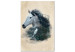 Canvas Messenger of Freedom (1-piece) Vertical - horse against a drawn forest background 130410