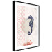 Wall Poster Underwater Steed - animal against a background of waves and circles in an abstract motif 131810 additionalThumb 8