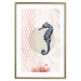 Wall Poster Underwater Steed - animal against a background of waves and circles in an abstract motif 131810 additionalThumb 16
