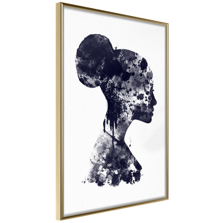Poster Abstract Profile - portrait of a woman in an abstract dark motif 131910 additionalImage 12