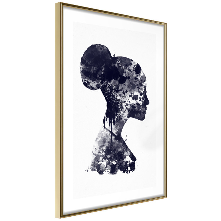 Poster Abstract Profile - portrait of a woman in an abstract dark motif 131910 additionalImage 7