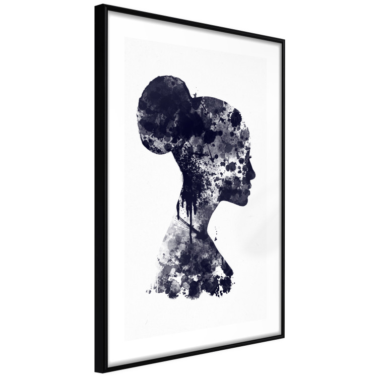 Poster Abstract Profile - portrait of a woman in an abstract dark motif 131910 additionalImage 6