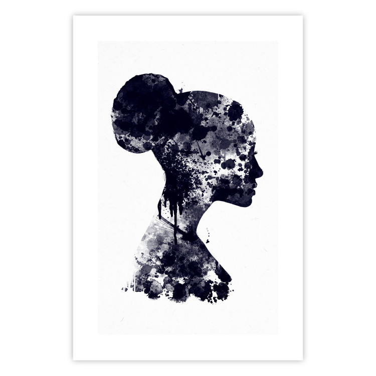 Poster Abstract Profile - portrait of a woman in an abstract dark motif 131910 additionalImage 19