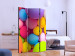 Room Divider Colorful Spheres (3-piece) - geometric multicolored shapes in 3D 132810 additionalThumb 2