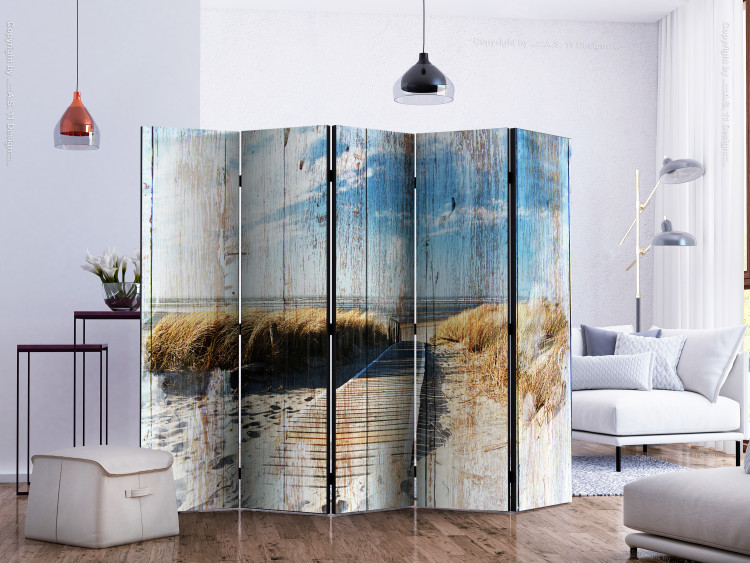 Room Divider Screen Unforgettable Summer II (5-piece) - beach and sea landscape in the distance 133110 additionalImage 2