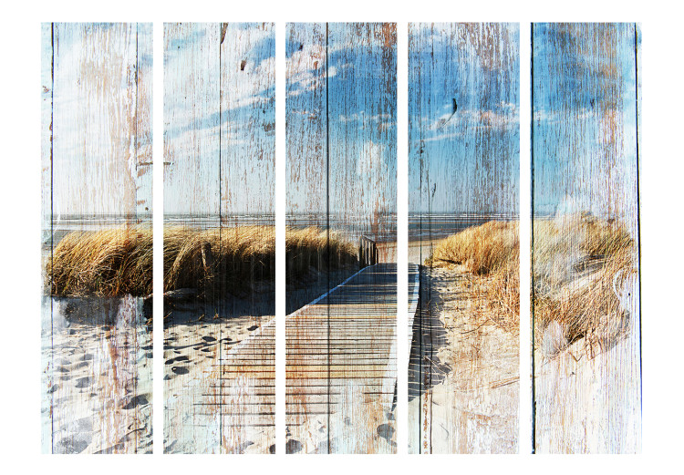 Room Divider Screen Unforgettable Summer II (5-piece) - beach and sea landscape in the distance 133110 additionalImage 3