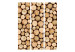 Room Divider Screen In the Sawmill (3-piece) - brown composition full of wood layers 133210 additionalThumb 3