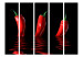 Room Divider Screen Chili Pepper II (5-piece) - three fiery vegetables on water background 133310 additionalThumb 3
