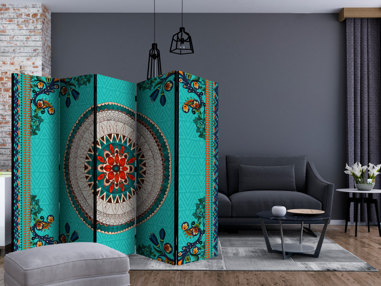 Room Divider Folk Inspiration II (5-piece) - abstraction with ethnic Mandala 133410 additionalImage 4