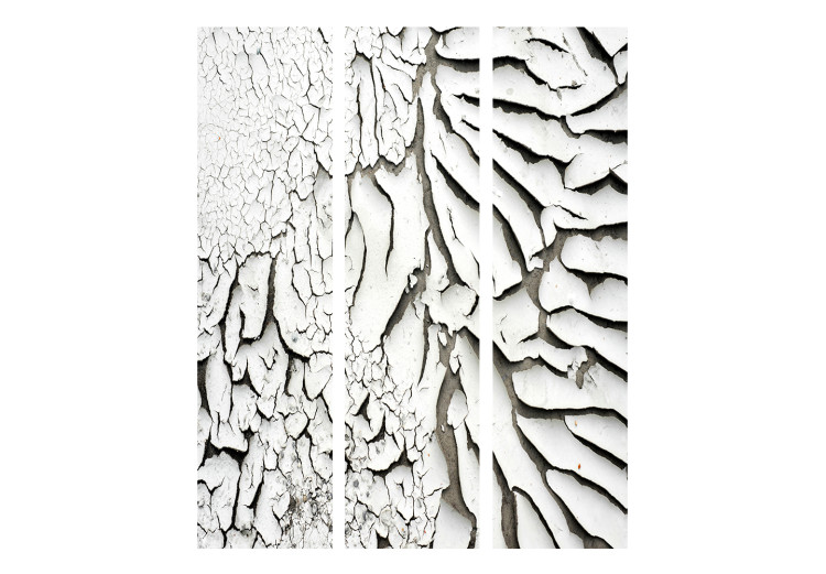 Room Separator Signs of Time - abstract wall texture with peeling white paint 133610 additionalImage 3