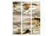 Folding Screen Golden Nebula - illusion of golden objects in abstract motif 133710 additionalThumb 3
