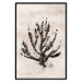Poster Sea Plant - black plant composition on a beige textured background 134510 additionalThumb 18