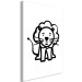 Canvas King Lion - Drawing image of a small animal, black and white 135210 additionalThumb 2
