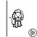 Canvas King Lion - Drawing image of a small animal, black and white 135210 additionalThumb 6