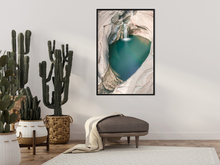 Poster Hidden Refreshment - landscape of turquoise water among rocky cliffs 135310 additionalImage 15