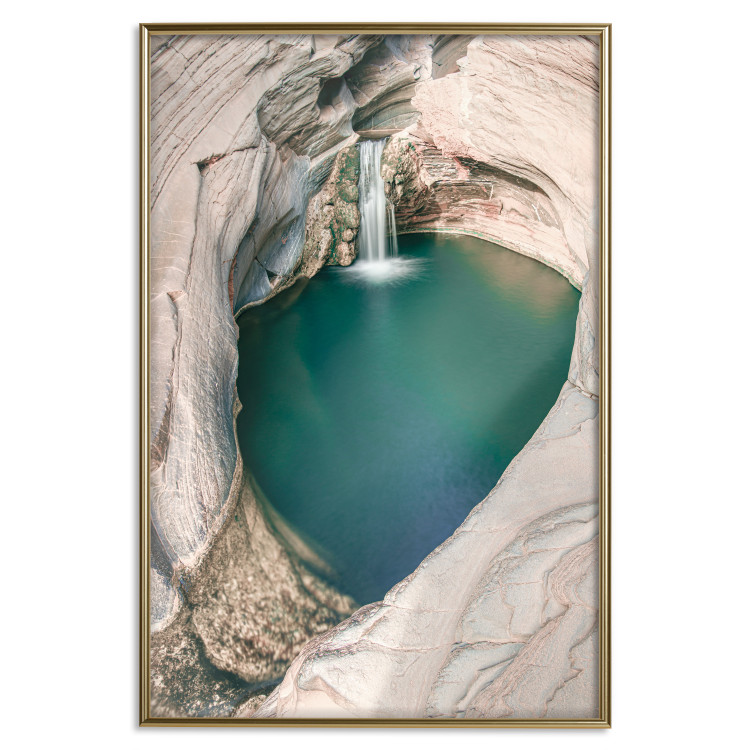 Poster Hidden Refreshment - landscape of turquoise water among rocky cliffs 135310 additionalImage 9