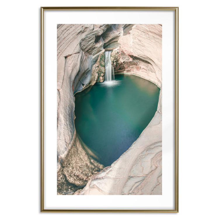 Poster Hidden Refreshment - landscape of turquoise water among rocky cliffs 135310 additionalImage 13