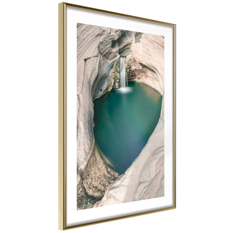 Poster Hidden Refreshment - landscape of turquoise water among rocky cliffs 135310 additionalImage 2