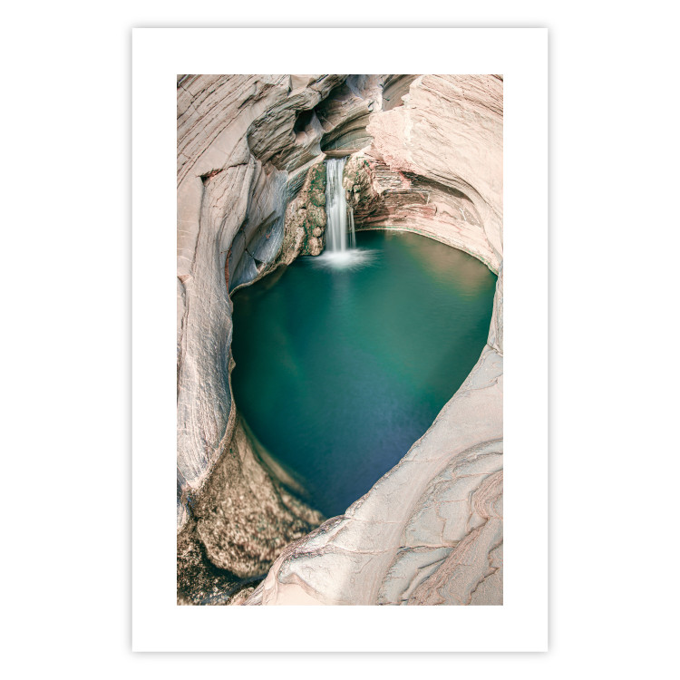 Poster Hidden Refreshment - landscape of turquoise water among rocky cliffs 135310 additionalImage 11