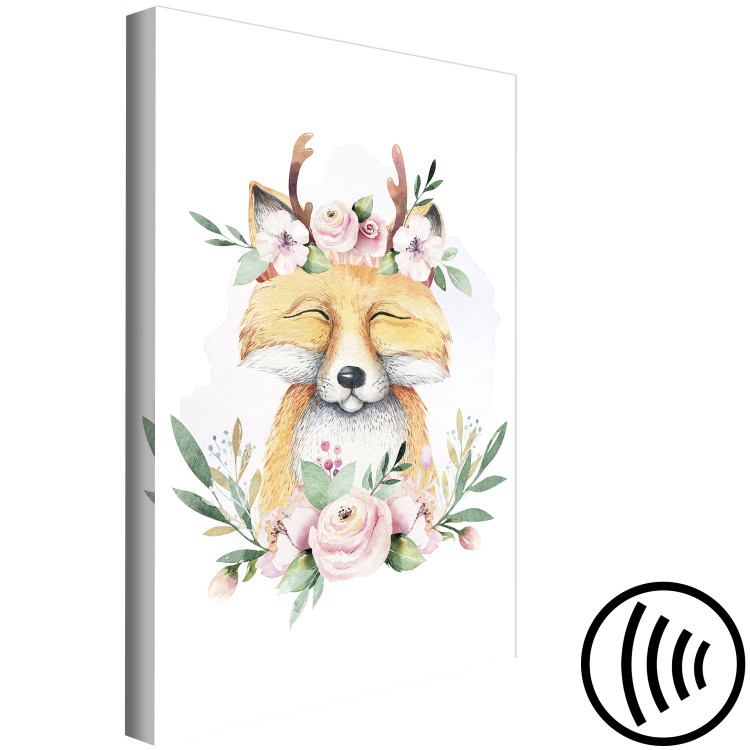 Canvas Forest Fox - Colorful illustration for children with flowers 135710 additionalImage 6