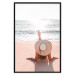 Poster Countryside on the Beach - a summer landscape with a woman against a calm sea backdrop 135910 additionalThumb 12