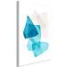 Canvas Print Blue and beige shapes - Abstraction stylized on watercolor 136010 additionalThumb 2