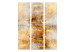 Room Divider Screen Golden Expression (3-piece) - elegant abstraction with a yellow touch 136110 additionalThumb 3