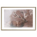 Wall Poster Deer - warm-colored composition with a horned animal against a forest background 137010 additionalThumb 5