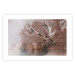 Wall Poster Deer - warm-colored composition with a horned animal against a forest background 137010 additionalThumb 9