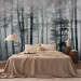 Wall Mural Misty forest landscape - landscape of tall forest trees in fog 137410 additionalThumb 2