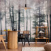 Wall Mural Misty forest landscape - landscape of tall forest trees in fog 137410 additionalThumb 4