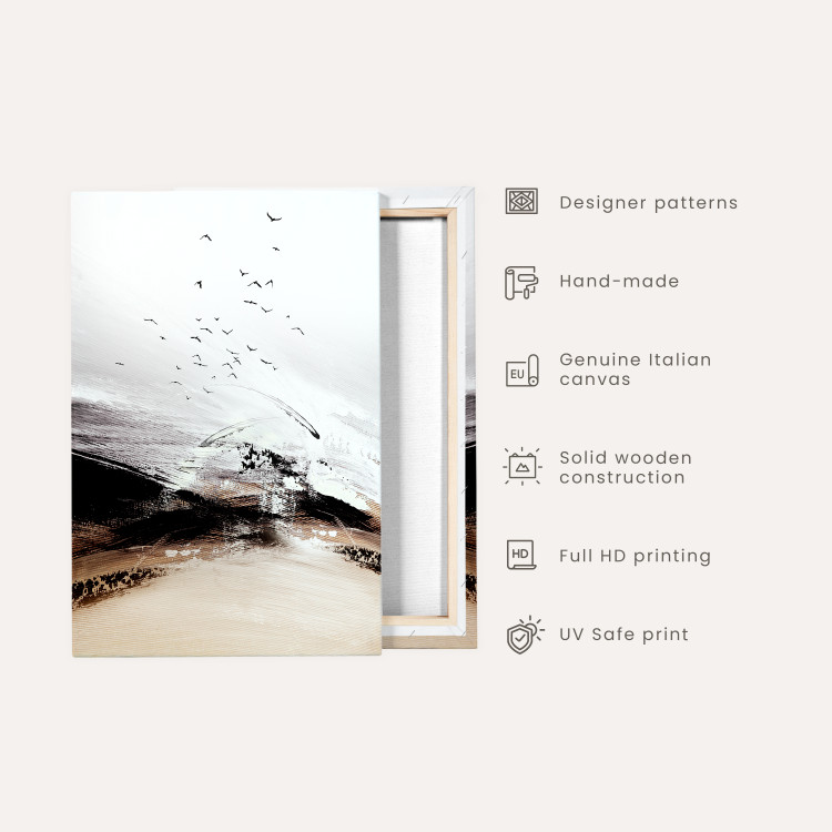 Canvas Print Delicate Abstraction (1-piece) Vertical - composition with texts 142610 additionalImage 9