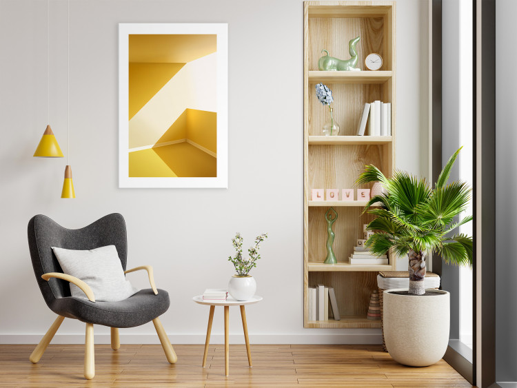 Canvas Art Print Canary Architecture (1-piece) - yellow abstract room in the summer 144110 additionalImage 3