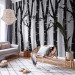 Wall Mural Birch forest - landscape of grey and white trees in a forest with grey leaves 145110