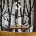 Wall Mural Birch forest - landscape of grey and white trees in a forest with grey leaves 145110 additionalThumb 6