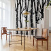 Wall Mural Birch forest - landscape of grey and white trees in a forest with grey leaves 145110 additionalThumb 7