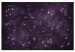 Canvas Art Print Landscape in Space (1-piece) - stars and names of their constellations 145310