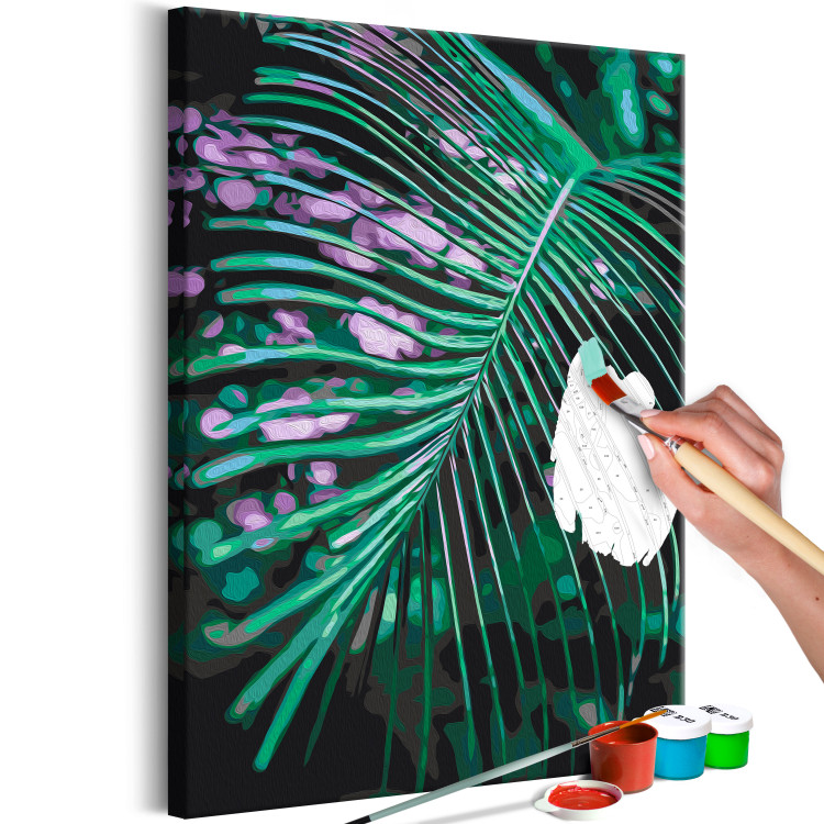 Paint by Number Kit Morning Freshness - Green Palm Leaf With Water Drops 146210 additionalImage 6