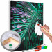 Paint by Number Kit Morning Freshness - Green Palm Leaf With Water Drops 146210