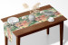 Table Runner Rainforest flora - a floral pattern with white flowers and leaves 147210 additionalThumb 2