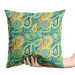 Decorative Velor Pillow Green and orange teardrops - composition with abstract motif 147310 additionalThumb 2