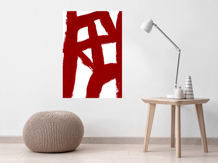 Wall Poster Abstract Composition - Geometric Shapes and Red Forms 149710 additionalImage 10