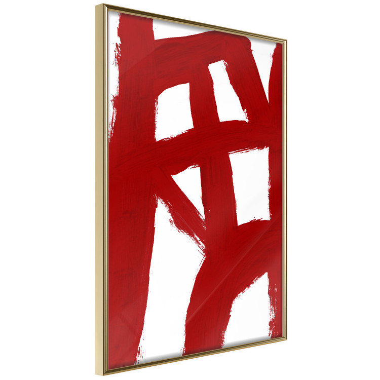 Wall Poster Abstract Composition - Geometric Shapes and Red Forms 149710 additionalImage 5