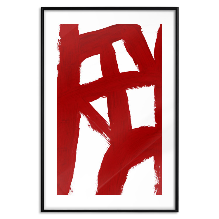 Wall Poster Abstract Composition - Geometric Shapes and Red Forms 149710 additionalImage 25