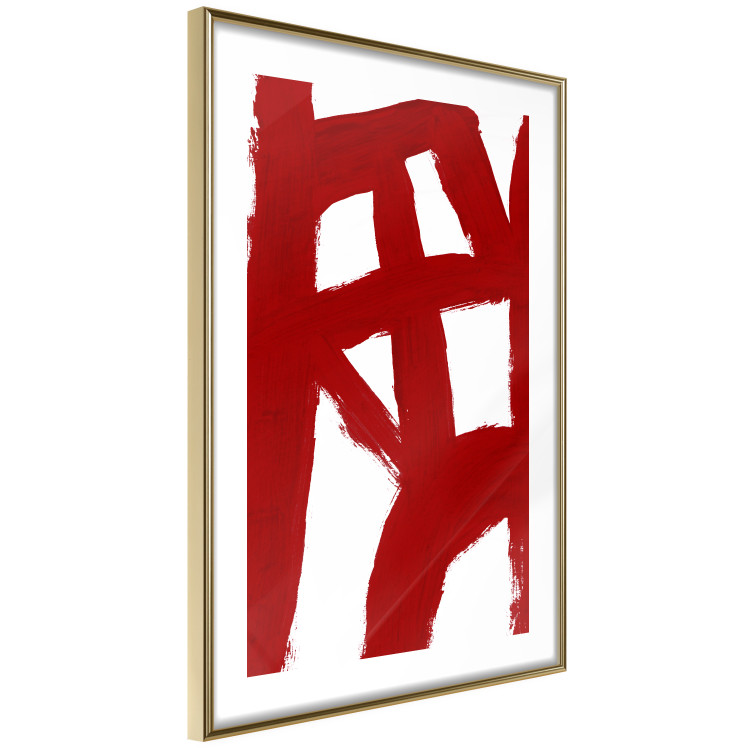 Wall Poster Abstract Composition - Geometric Shapes and Red Forms 149710 additionalImage 7