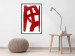 Wall Poster Abstract Composition - Geometric Shapes and Red Forms 149710 additionalThumb 14