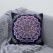 Decorative Microfiber Pillow Purple Mandala - Composition With Oriental Ornamentation 151310 additionalThumb 2