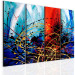 Canvas Print Chaos with Red and Gold (4-piece) - blue abstraction 46610 additionalThumb 2